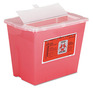 A Picture of product IMP-7352 Impact® 2-Gallon Sharps Container, Square, Plastic, 2gal, Red