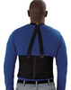 A Picture of product IMP-7389L Impact® ProGuard® Economy Back Support, 8" Back Panel, Detachable Suspenders, Large, Black