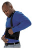 A Picture of product IMP-7389L Impact® ProGuard® Economy Back Support, 8" Back Panel, Detachable Suspenders, Large, Black