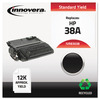 A Picture of product IVR-83038 Innovera® 83038 Laser Cartridge Remanufactured Black Toner, Replacement for 38A (Q1338A), 12,000 Page-Yield