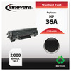 A Picture of product IVR-B436A Innovera® B436A Toner Remanufactured Black Replacement for 36A (CB436A), 2,000 Page-Yield