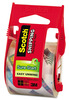 A Picture of product MMM-145 Scotch® Sure Start Packaging Tape with Dispenser, 1.5" Core, 1.88" x 22.2 yds, Clear