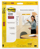 A Picture of product MMM-566 Post-it® Easel Pads Super Sticky Self-Stick Wall Pad Unruled, 20 x 23, White, Sheets/Pad, 2 Pads/Pack, Packs/Carton