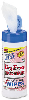 Motsenbocker's Lift-Off® Dry Erase Board Cleaner Wipes, Cloth, 7 x 12, 30/Canister, 6 Canisters/Carton