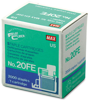 Max® Staple Cartridgefor EH-70F Flat-Clinch Electric Stapler, 5 000/Box