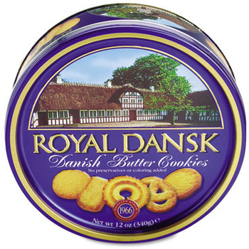 Royal Dansk Cookies, Danish Butter, 12oz Tin