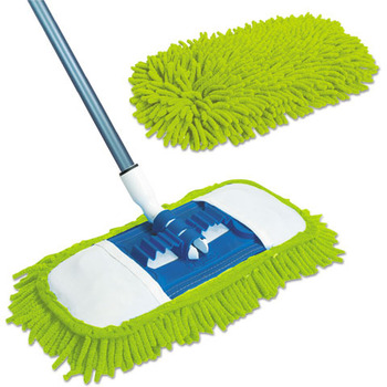 Quickie® HomePro® Soft & Swivel® Dust Mop, 48" Steel Handle, Green, Each
