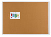A Picture of product QRT-2301 Quartet® Cork Bulletin Board, Natural Cork/Fiberboard, 24 x 18, Aluminum Frame