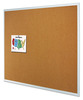 A Picture of product QRT-2303 Quartet® Cork Bulletin Board, Natural Cork/Fiberboard, 36 x 24, Aluminum Frame