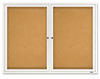 A Picture of product QRT-2364 Quartet® Enclosed Indoor Cork Bulletin Board with Hinged Doors