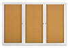 A Picture of product QRT-2367 Quartet® Enclosed Indoor Cork Bulletin Board with Hinged Doors