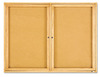 A Picture of product QRT-364 Quartet® Enclosed Indoor Cork Bulletin Board with Hinged Doors