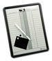 A Picture of product QRT-750 Quartet® Employee In/Out Board, Porcelain, 11 x 14, Gray, Black Aluminum Frame