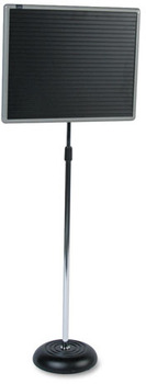 Quartet® Adjustable Single-Pedestal Magnetic Letter Board, 20 x 16, Black/Gray Frame