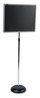 A Picture of product QRT-7920M Quartet® Adjustable Single-Pedestal Magnetic Letter Board, 20 x 16, Black/Gray Frame