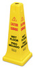 A Picture of product RCP-627777 Rubbermaid® Commercial Multilingual Safety Cone, 10 1/2w x 10 1/2d x 25 5/8h, Yellow