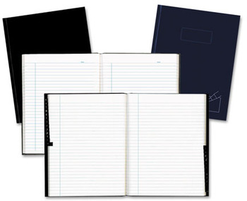 Blueline® Business Notebookw/Black Cover, College Rule, 9-1/4 x 7-1/4, 96 Sheets/Pad