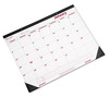 A Picture of product RED-C1731 Brownline® Monthly Desk Pad Calendar 22 x 17, White/Burgundy Sheets, Black Binding, Corners, 12-Month (Jan to Dec): 2025