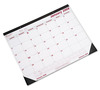 A Picture of product RED-C1731 Brownline® Monthly Desk Pad Calendar 22 x 17, White/Burgundy Sheets, Black Binding, Corners, 12-Month (Jan to Dec): 2025