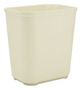 A Picture of product RCP-254300BG Rubbermaid® Commercial Fiberglass Wastebasket, Rectangular, Fiberglass, 7gal, Beige Fire Resistant