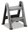 A Picture of product RCP-420903CYLND Rubbermaid® Commercial Two-Step Folding Stool, 300lb Cap, Dark Gray