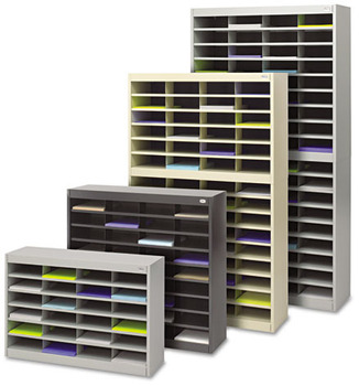 Safco® E-Z Stor® Literature Centers with Steel Frames and Shelves