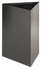 A Picture of product SAF-9553BL Safco® Trifecta™ Waste Receptacle38" High Base, Triangular, 21gal, Black