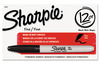 A Picture of product SAN-30001 Sharpie® Fine Tip Permanent Marker, Fine Point, Black, Dozen