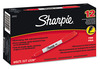 A Picture of product SAN-30002 Sharpie® Fine Tip Permanent Marker, Fine Point, Red, Dozen