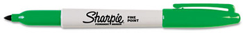 Sharpie® Fine Tip Permanent Marker, Fine Point, Green, Dozen
