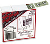 A Picture of product SMD-66742 Smead® Color-Coded Barkley Compatible Alpha Labels, Letter V, 1 x 1-1/2, GY/White Bar, 500/Roll
