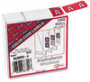 A Picture of product SMD-66742 Smead® Color-Coded Barkley Compatible Alpha Labels, Letter V, 1 x 1-1/2, GY/White Bar, 500/Roll