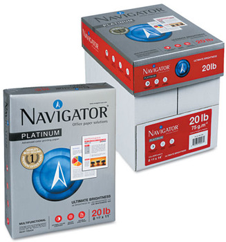 Navigator® Premium Multipurpose Copy Paper, 97 Bright, 20lb, 8.5 x 11, White, 500 Sheets/Ream, 10 Reams/Carton, 40 Cartons/Pallet