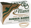 A Picture of product ALL-20195 Alliance® Pale Crepe Gold® Rubber Bands, Size 19, 3-1/2 x 1/16, 1lb Box
