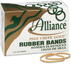 A Picture of product ALL-20335 Alliance® Pale Crepe Gold® Rubber Bands, Size 33, 3-1/2 x 1/8, 1lb Box