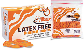 Alliance® Latex-Free Rubber Bands, Size 54 (Orange), Sizes 19/33/64 (Mix), 1lb Box