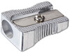 A Picture of product OIC-30233 Officemate Metal Pencil Sharpener, Metallic Silver