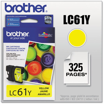 Brother® LC612PKS-LC61YS Ink, 325 Page-Yield, Yellow