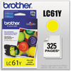 A Picture of product BRT-LC61Y Brother® LC612PKS-LC61YS Ink, 325 Page-Yield, Yellow