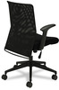 A Picture of product BSX-VL571VB10 HON® VL702 Mesh High-Back Task Chair Supports Up to 250 lb, 18.5" 23.5" Seat Height, Black