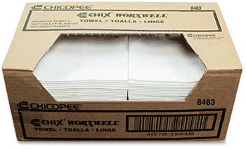 Chix® Worxwell® Multipurpose Towel, Cloth, 13" x 15", White, 300/Carton
