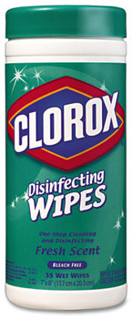 Clorox® Disinfecting Wipes, 7 x 8, Fresh Scent, 75/Canister, 6 Canisters/Case.