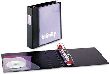 Cardinal® Infinity™ ClearVue™ Locking Slant-D® Ring Binder, 2" Capacity, Black