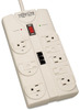 A Picture of product TRP-TLP808TEL Tripp Lite Protect It!™ Eight-Outlet Surge Suppressor, 8 Outlet, RJ11, 8ft Cord, 2160 Joules