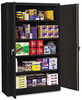 A Picture of product TNN-J2478SUBK Tennsco Assembled Jumbo Steel Storage Cabinet, 48w x 24d x 78h, Black