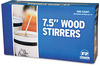 A Picture of product 969-281 Wooden Stir Sticks. 7.5 inches. 500/Box, 10 Boxes/Case