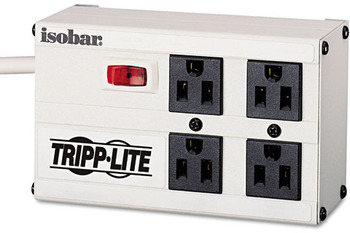 Tripp Lite Isobar® Premium Surge Suppressor, Metal, 4 Outlet, 6ft Cord, 3330 Joules