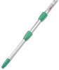 A Picture of product 966-183 Unger® Opti-Loc Extension Pole, Two Sections. 13 ft/4 m. Green/Silver.