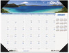 A Picture of product HOD-178 House of Doolittle™ Earthscapes™ 100% Recycled Coastlines Monthly Desk Pad Calendar Photos, 22 x 17, Black Binding/Corners,12-Month (Jan-Dec): 2024
