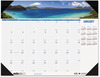 A Picture of product HOD-178 House of Doolittle™ Earthscapes™ 100% Recycled Coastlines Monthly Desk Pad Calendar Photos, 22 x 17, Black Binding/Corners,12-Month (Jan-Dec): 2026